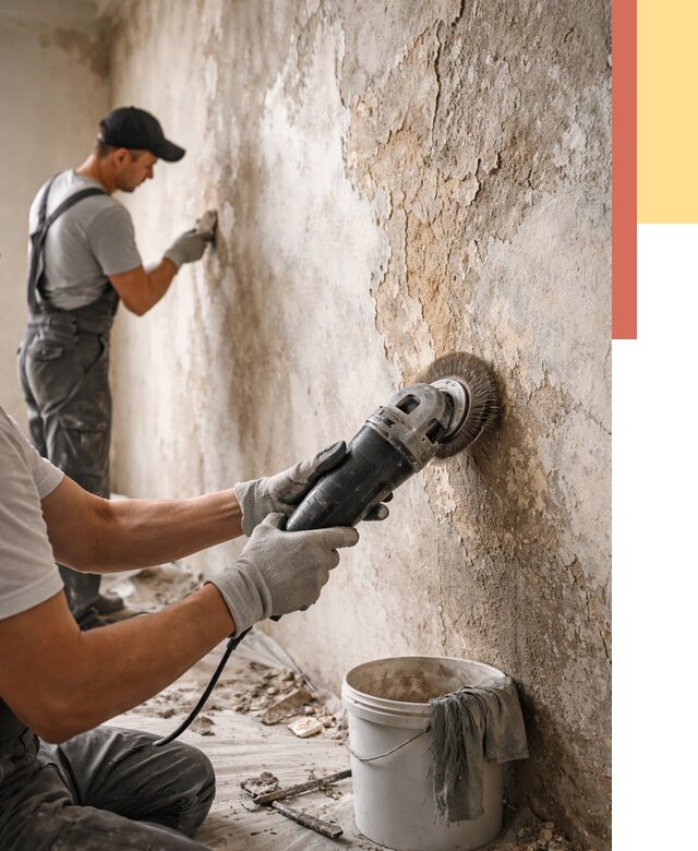 Снятие и удаление краски со стен в Моршанске от 2181 руб. — ОТДЕЛОЧНИК-Мрш