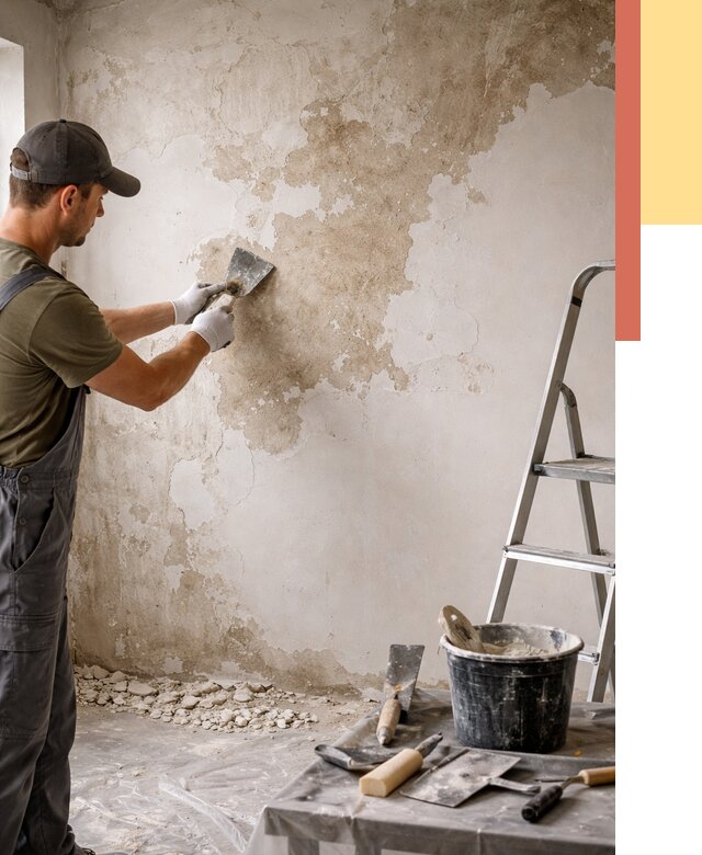 Снятие старой шпаклевки в Моршанске от 1921 руб. — быстро и недорого | ОТДЕЛОЧНИК-Мрш