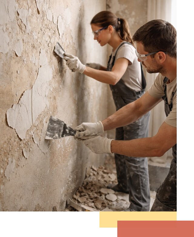 Снятие старой шпаклевки и подготовка поверхностей в Моршанске