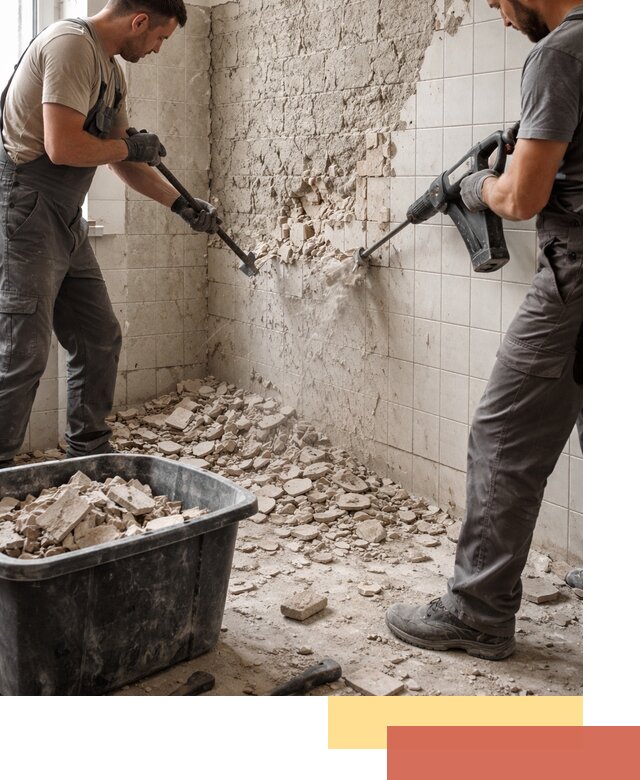 Демонтаж плитки со стен в Моршанске быстро и аккуратно