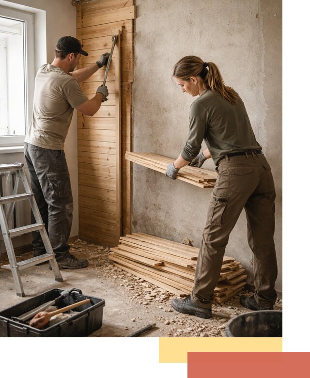 Демонтаж вагонки со стен в Моршанске — профессиональный демонтаж