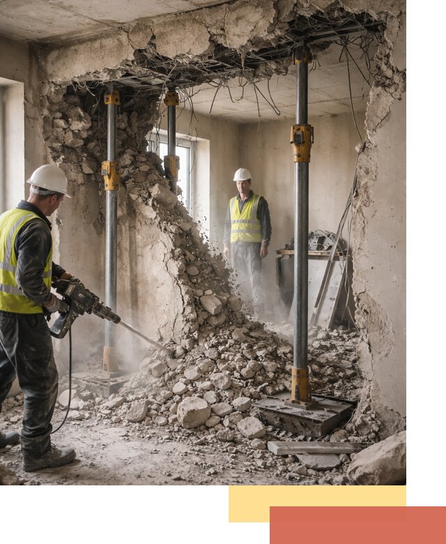 Снос несущих стен в Моршанске с гарантией безопасности и качества