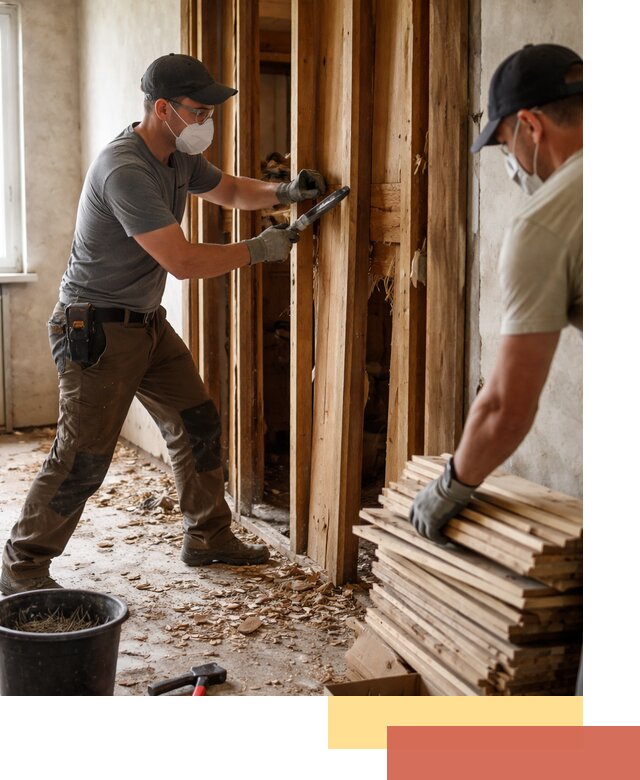 Демонтаж деревянных перегородок в Моршанске быстро и аккуратно