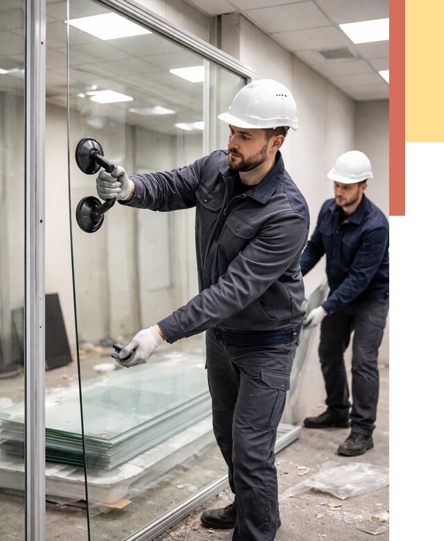 Демонтаж стеклянных перегородок в Моршанске от 3323 руб. — быстро и недорого | ОТДЕЛОЧНИК-Мрш