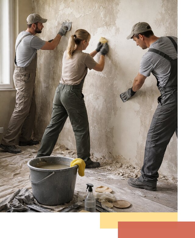 Очистка стен от клея и грунтовки в Моршанске качественно и быстро