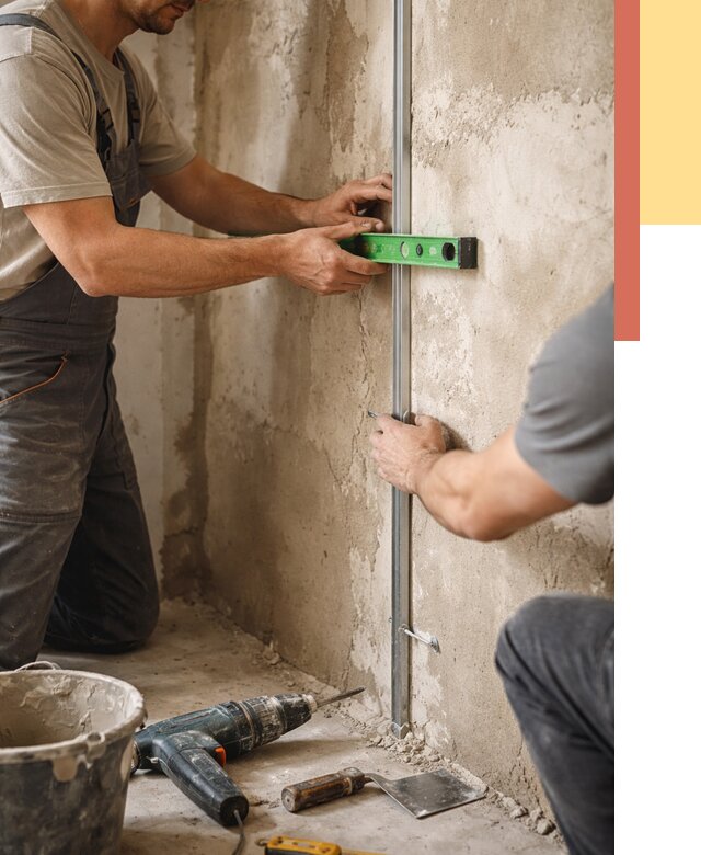 Установка штукатурных маяков в Моршанске от 7270 руб. — быстро и недорого | ОТДЕЛОЧНИК-Мрш