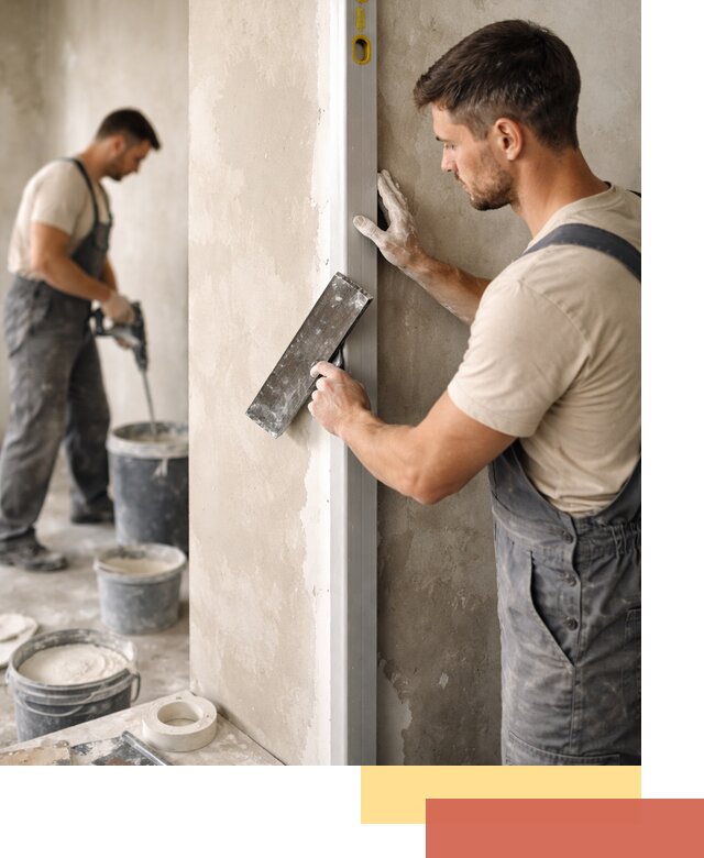 Выведение углов стен в Моршанске: монтаж и оштукатуривание