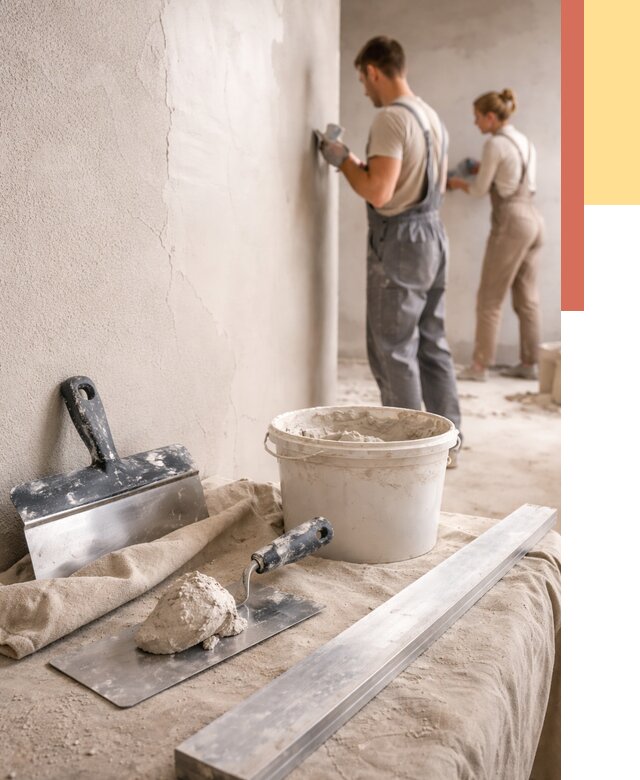 Штукатурка стен гипсовая в Моршанске от 4673 руб/м2 — быстро и недорого | ОТДЕЛОЧНИК-Мрш