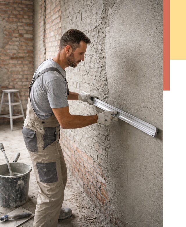 Штукатурка кирпичных стен в Моршанске от 4673 руб/м2 — быстро и недорого | ОТДЕЛОЧНИК-Мрш