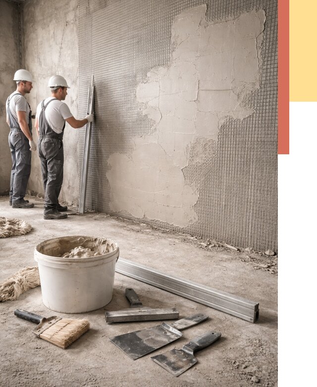 Штукатурка стен по сетке в Моршанске от 5712 руб./м2 — быстро и недорого | ОТДЕЛОЧНИК-Мрш