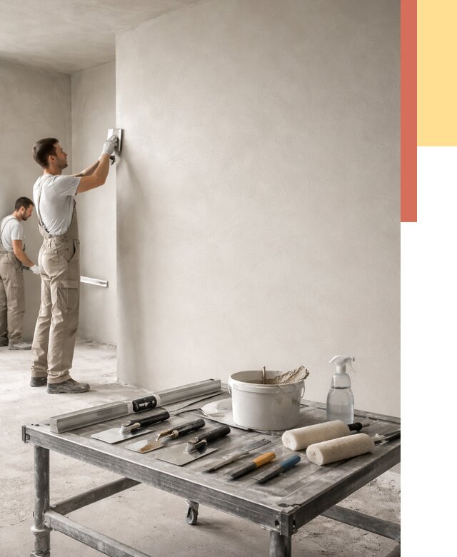 Штукатурка стен под покраску в Моршанске от 4673 руб./м² — качественно и недорого | ОТДЕЛОЧНИК-Мрш