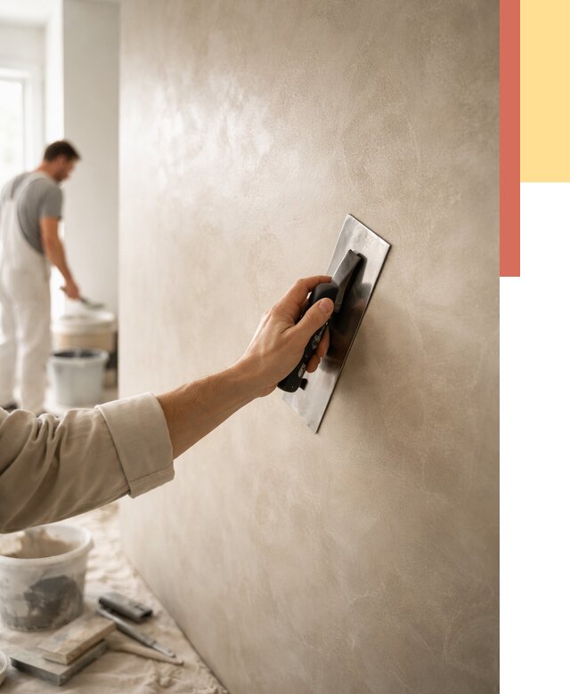 Венецианская штукатурка в Моршанске от 3635 руб/м² — нанесение стен под ключ | ОТДЕЛОЧНИК-Мрш