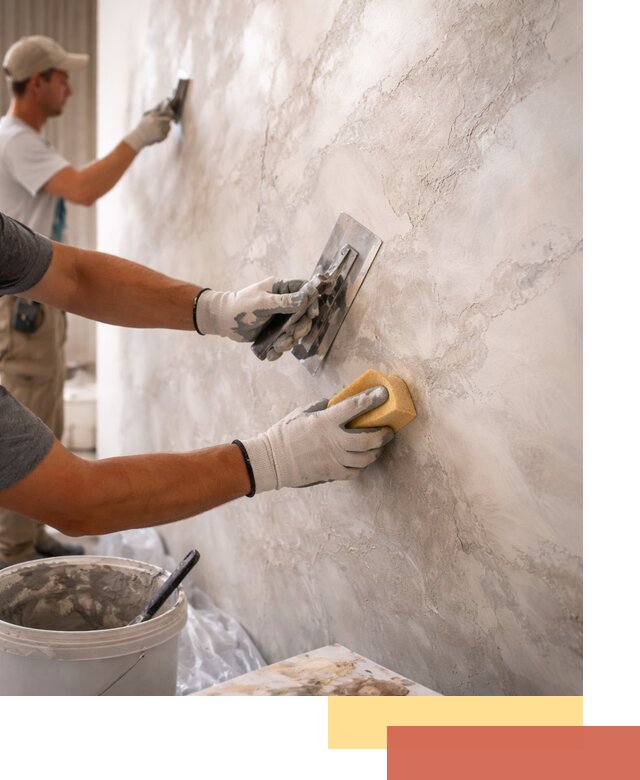 Декоративная штукатурка под мрамор в Моршанске для стен и потолков