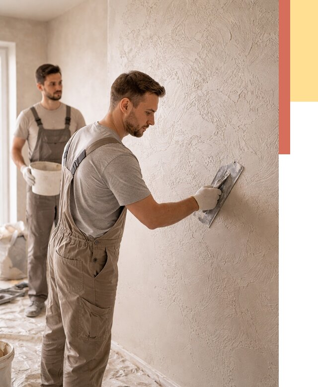 Фактурная штукатурка стен в Моршанске от 4362 руб./м² — заказать под ключ | ОТДЕЛОЧНИК-Мрш