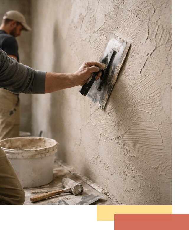 Фактурная штукатурка стен в Моршанске — монтаж, отделка, реставрация