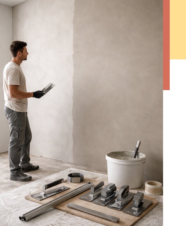 Нанесение микроцемента на стены в Моршанске от 3323 руб./м2 под ключ | ОТДЕЛОЧНИК-Мрш