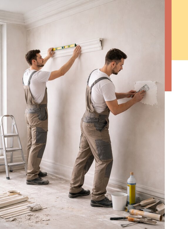 Монтаж лепнины на стены в Моршанске от 4673 руб. — недорого, быстро | ОТДЕЛОЧНИК-Мрш