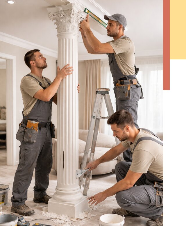 Установка декоративных колонн в Моршанске от 12462 руб. под ключ | ОТДЕЛОЧНИК-Мрш