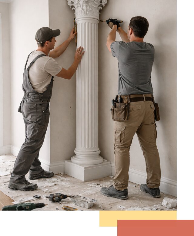 Установка декоративных колонн в Моршанске под ключ