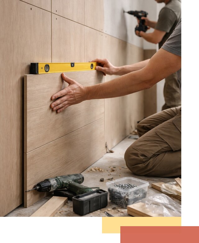 Профессиональный монтаж МДФ панелей на стены в Моршанске