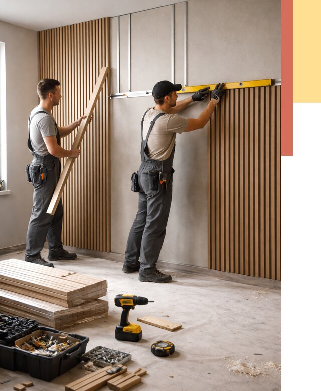 Монтаж реечных панелей на стены в Моршанске от 1246 руб. — быстро и недорого | ОТДЕЛОЧНИК-Мрш