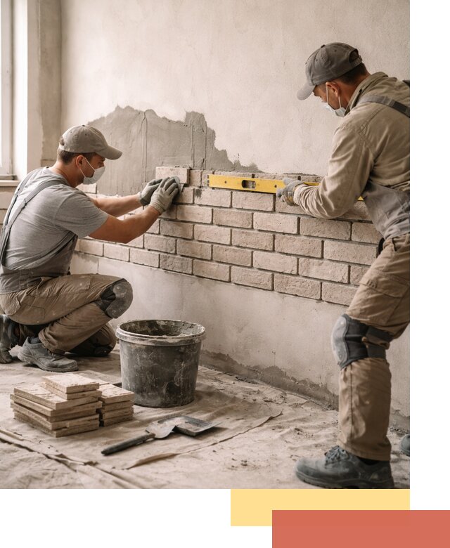 Монтаж декоративного кирпича профессионально в Моршанске