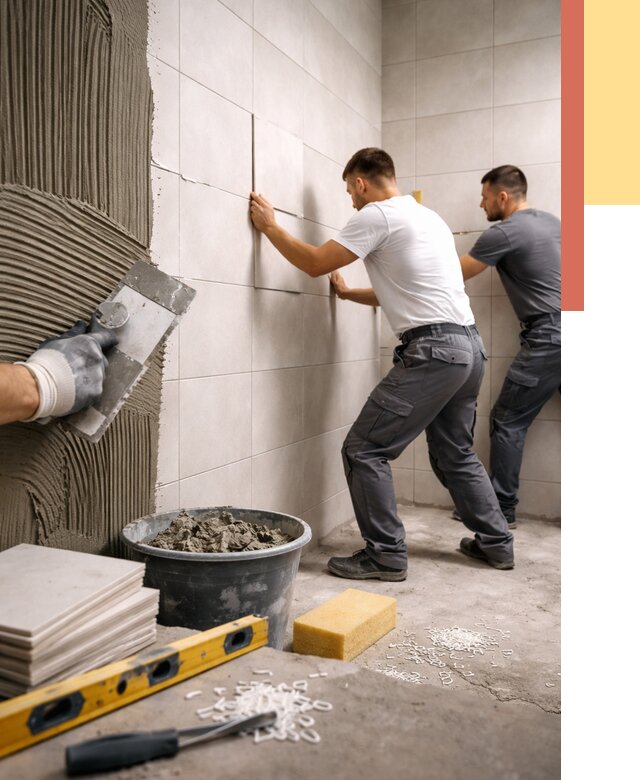 Укладка плитки на стены в Моршанске от 883 руб. — качественно и недорого | ОТДЕЛОЧНИК-Мрш