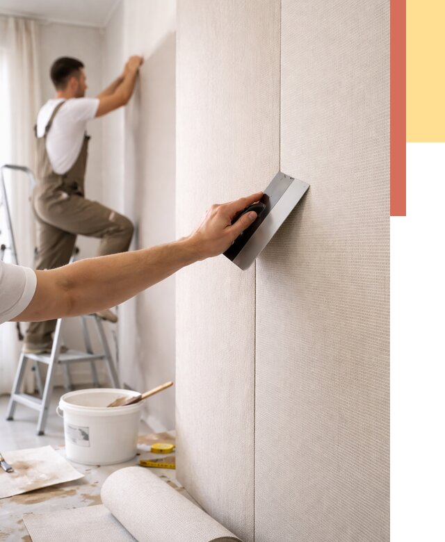 Поклейка текстильных обоев в Моршанске от 4673 руб. под ключ | ОТДЕЛОЧНИК-Мрш