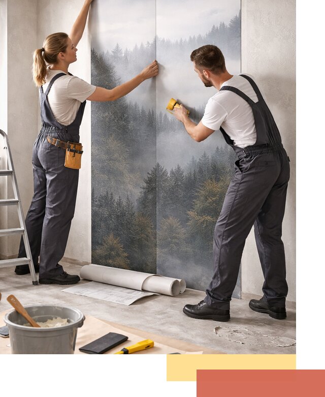 Поклейка фотообоев профессионально в Моршанске под ключ