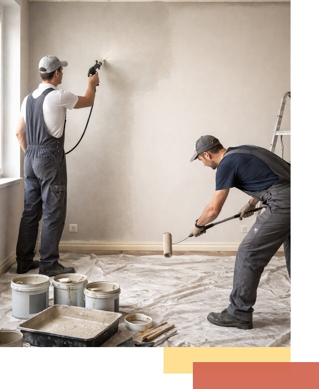 Покраска стен моющейся краской и защита поверхностей в Моршанске