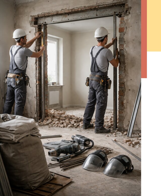 Расширение дверного проема в Моршанске от 12981 руб. под ключ | ОТДЕЛОЧНИК-Мрш