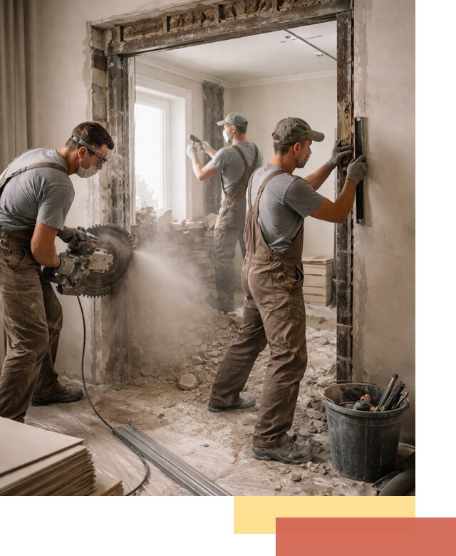 Расширение дверного проема под установку новой двери в Моршанске