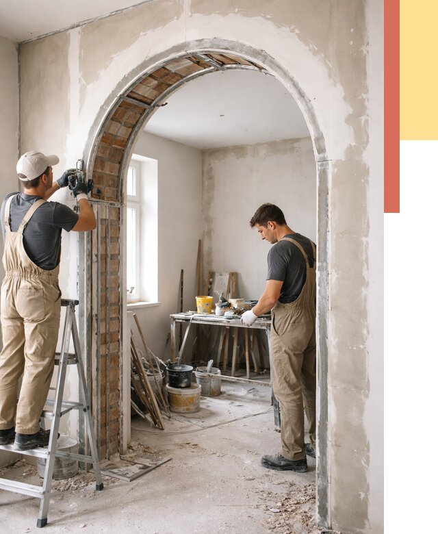 Устройство арочного проема в Моршанске от 9866 руб. под ключ — быстро и недорого | ОТДЕЛОЧНИК-Мрш