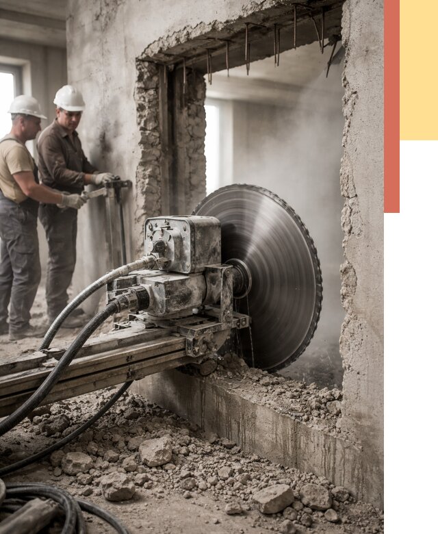 Алмазная резка проемов в Моршанске от 4673 руб. быстро и недорого | ОТДЕЛОЧНИК-Мрш