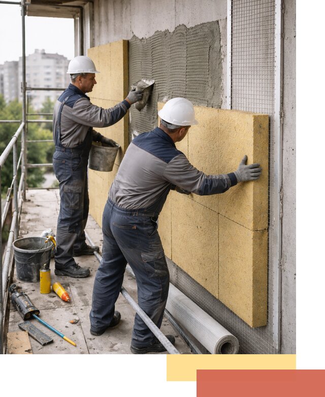 Утепление стен зданий и домов в Моршанске качественно и надежно