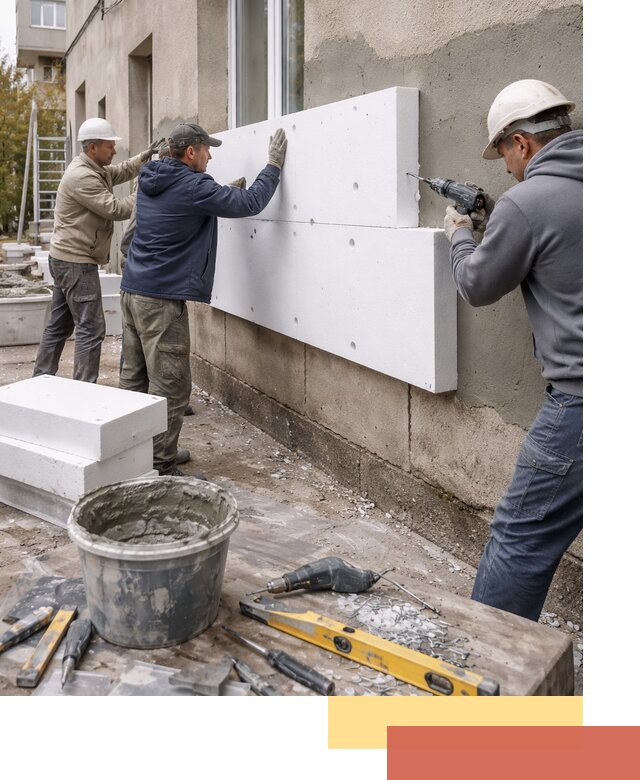 Утепление наружных стен пенопластом в Моршанске