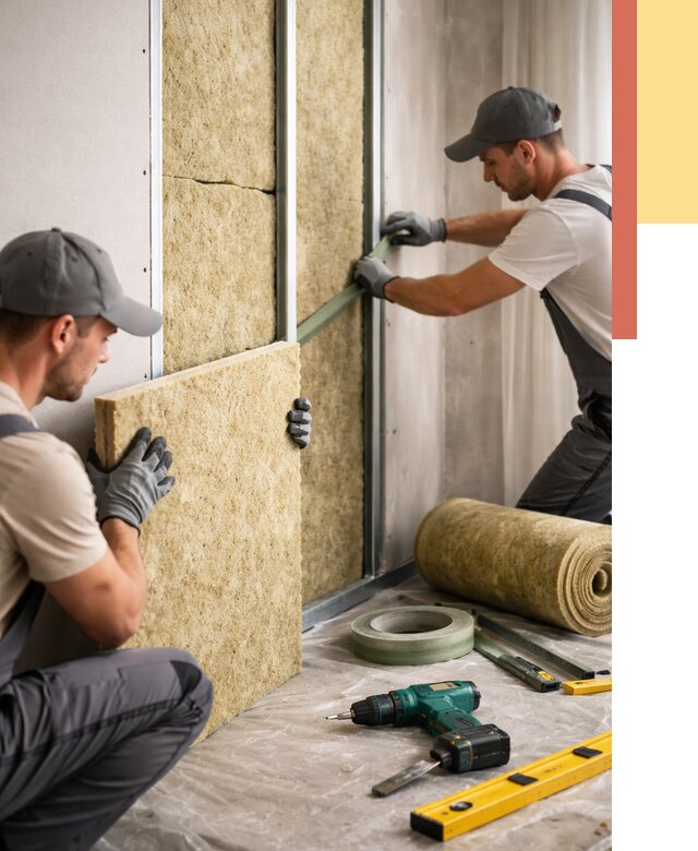 Шумоизоляция стен в Моршанске под ключ от 1921 руб. | ОТДЕЛОЧНИК-Мрш