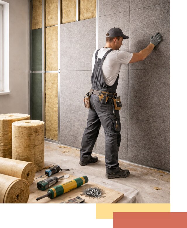 Профессиональная шумоизоляция стен в Моршанске для квартиры и офиса