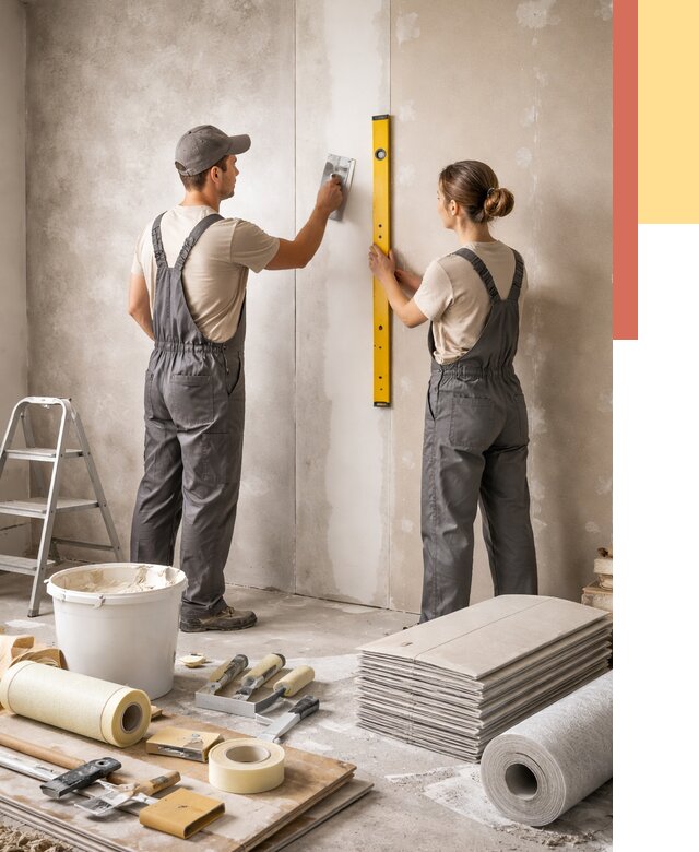 Отделка стен в Моршанске от 1558 руб/м² — недорого, быстро, под ключ | ОТДЕЛОЧНИК-Мрш