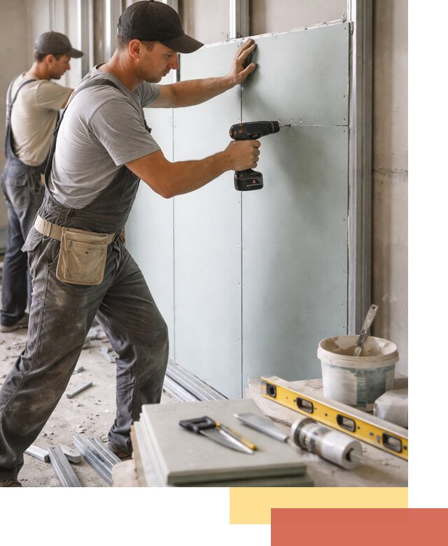 Кладка влагостойких перегородок ПГП в Моршанске