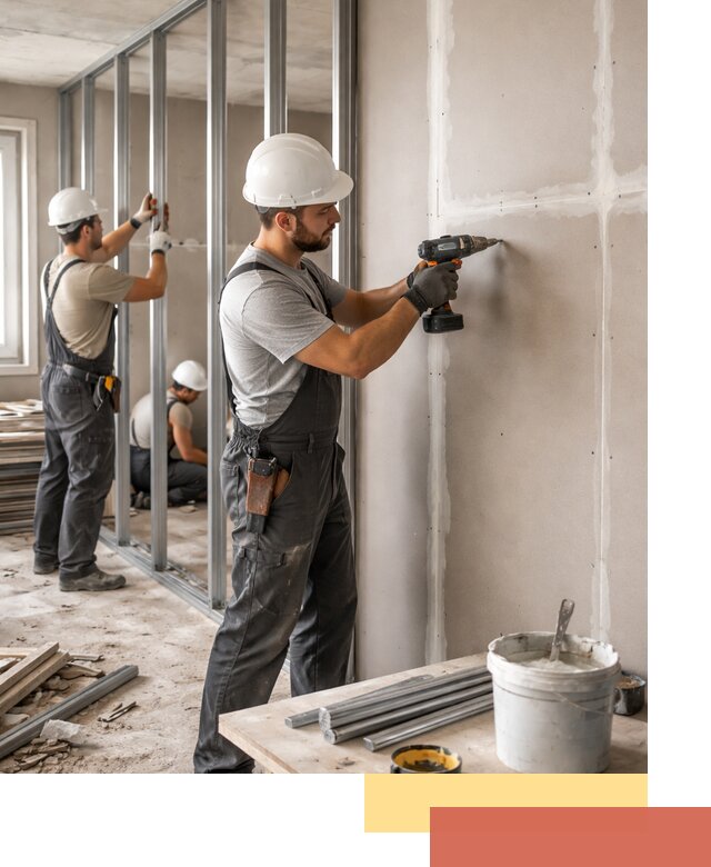 Перегородки из огнестойкого гипсокартона в Моршанске под ключ