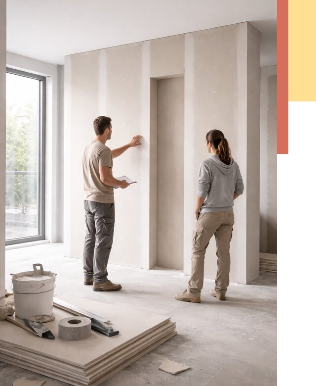 Зонирующая перегородка из гипсокартона в Моршанске от 2908 руб. под ключ | ОТДЕЛОЧНИК-Мрш