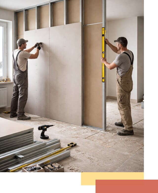 Зонирующая перегородка из гипсокартона под ключ в Моршанске