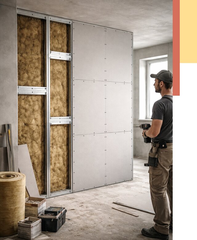 Усиленная перегородка под навеску в Моршанске от 13293 руб. — монтаж под ключ | ОТДЕЛОЧНИК-Мрш