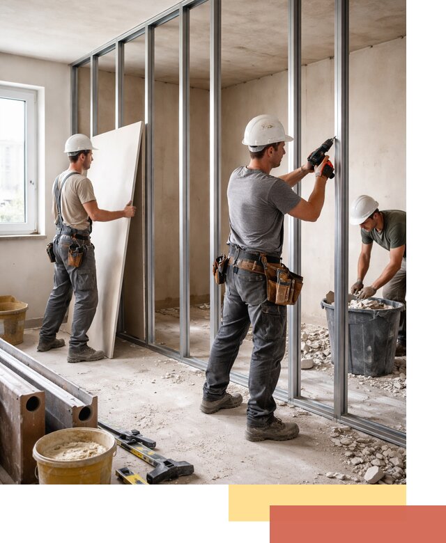 Перенос гипсокартонной перегородки в Моршанске профессионально и быстро