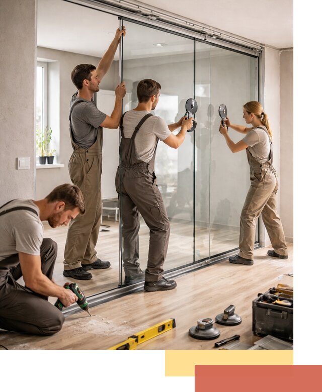 Изготовление стеклянных перегородок на заказ в Моршанске