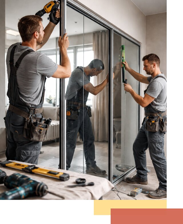 Каркасные стеклянные перегородки под ключ в Моршанске