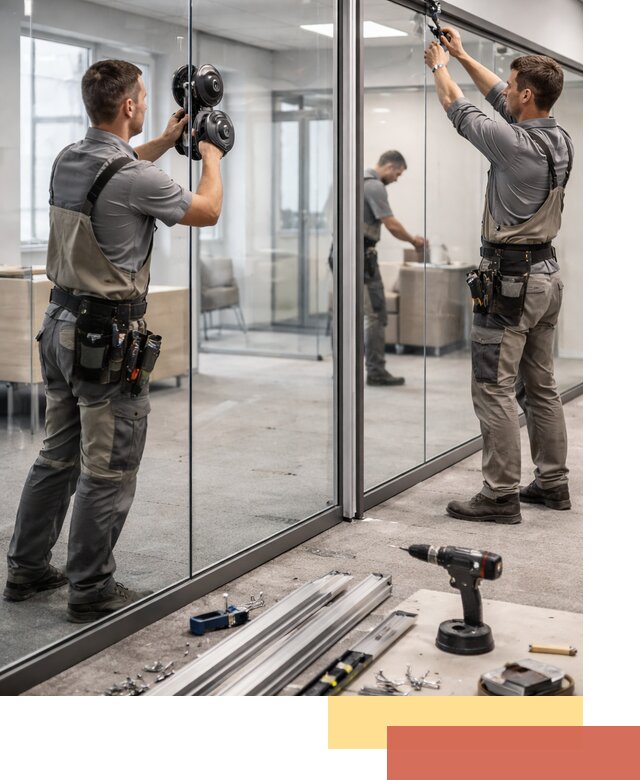 Стеклянные офисные перегородки под ключ в Моршанске