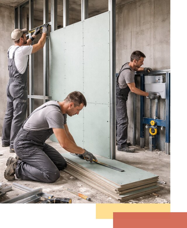 Монтаж и ремонт сантехнических перегородок в Моршанске