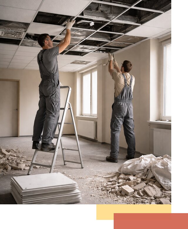 Демонтаж потолков Армстронг профессионально в Моршанске